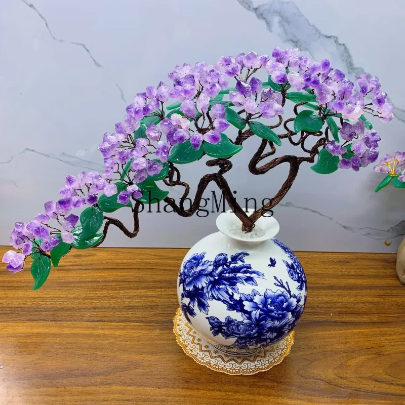 

LXY natural citrine ornament lucky tree new residence housewarming opening gift