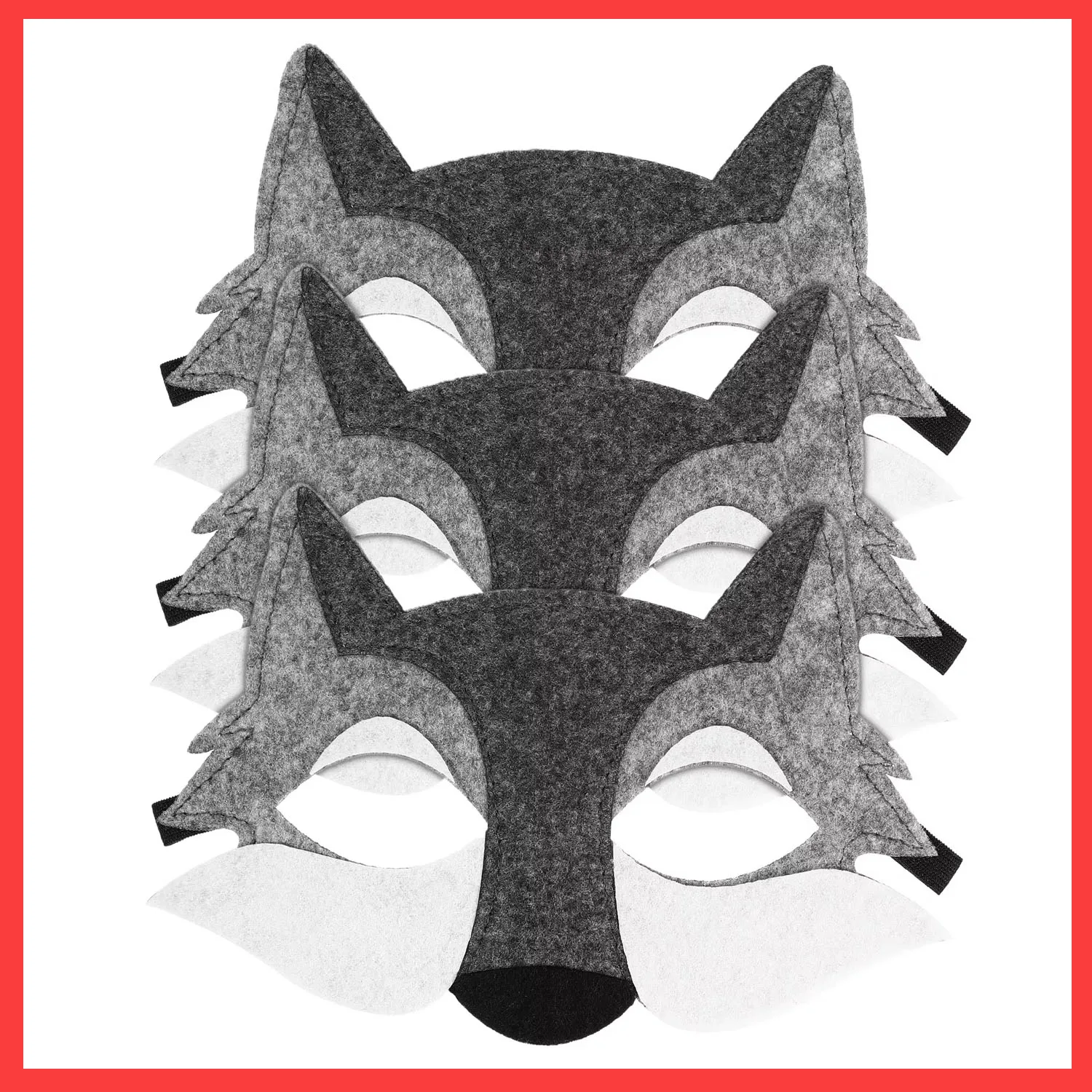 

Wolf Head Mask Felt Animal Face Cover Kids Childrens Party Favor Cosplay Costumes Novelty Accessory Soft Comfortable