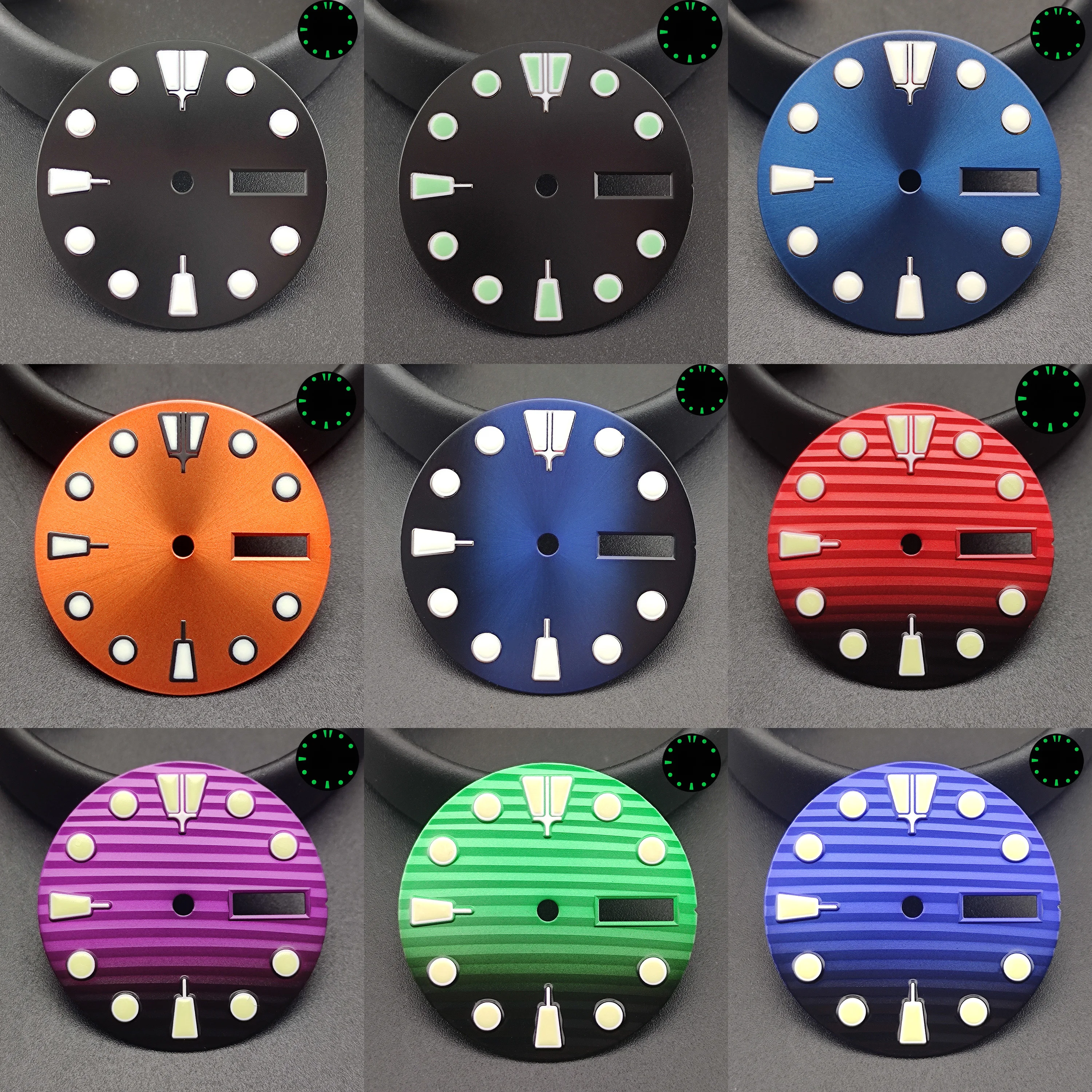 28.5mm Dial NH35/NH36 Dial Face Insert Parts for Watch NH35/NH36 Movement Watch green Luminous Accessories