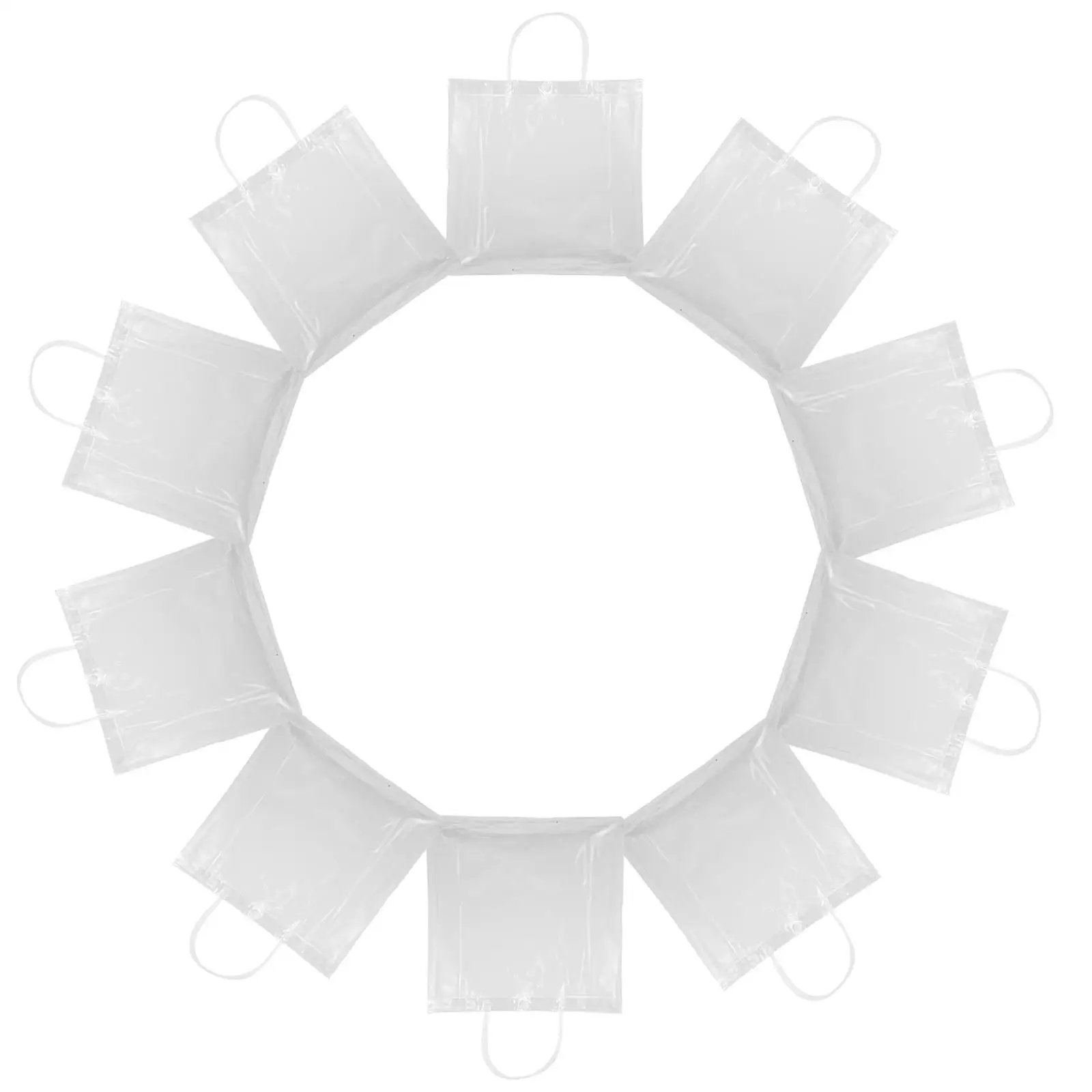 

10pcs Clear PVC Transparent Gift Shopping Carrier Clear Pvc Gift Bags With Handles Favor Bags 28x28x10cm Handled Packaging