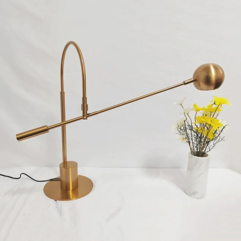 

Nordic Rotate LED Table Lamp Gold Eye Protection Hotel Decoration Desk Lamp Computer Study Desk Light Home Bedroom Bedside Lamp