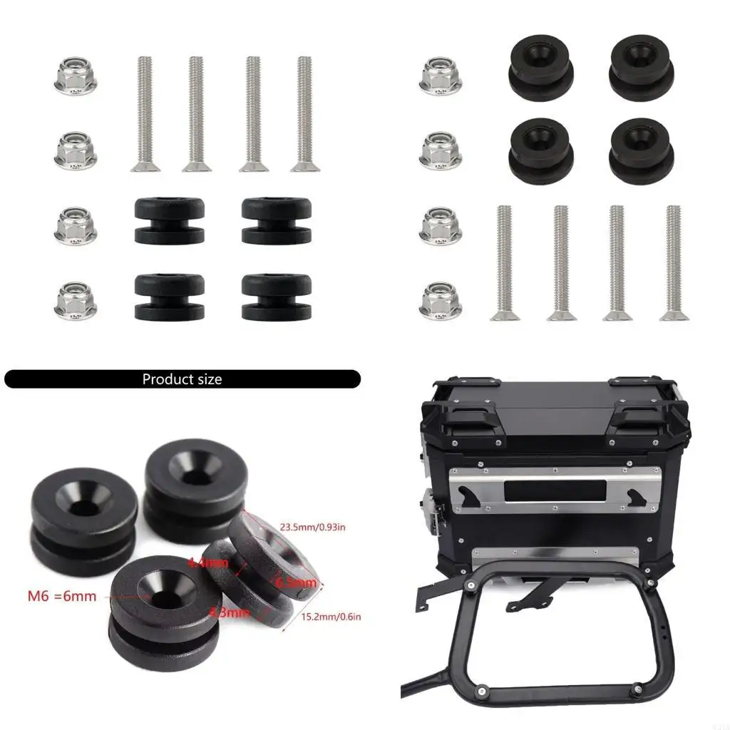 

Motorcycle Quick Release Buckle Base Plate Plastic Pad Cushion Bases for Easy Installation & Removal of Side Boxes