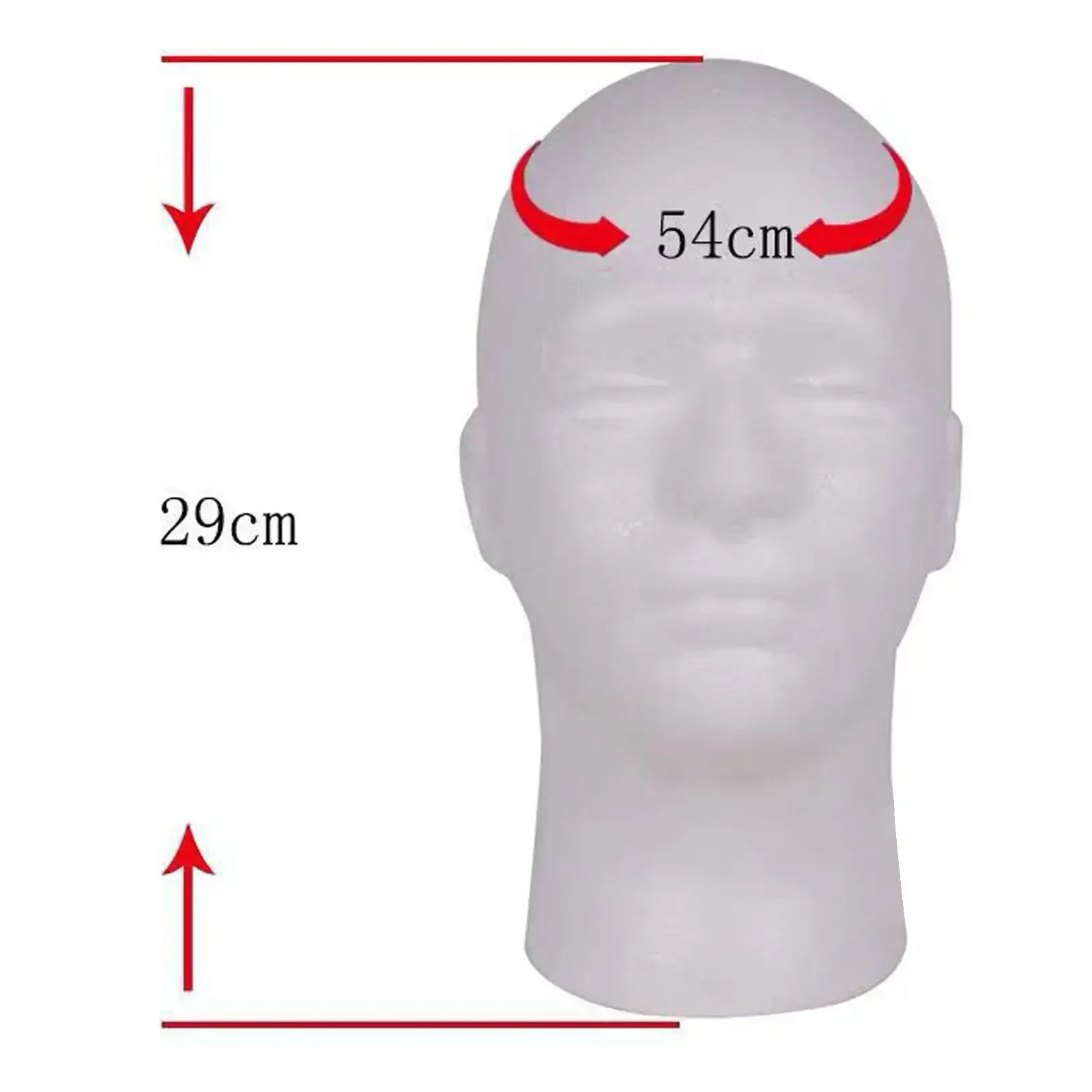 Styrofoam Wig Head White Portable Multi Functional Hairpieces Stand Holder Mannequin Manikin Head Wig Stand for Props Home