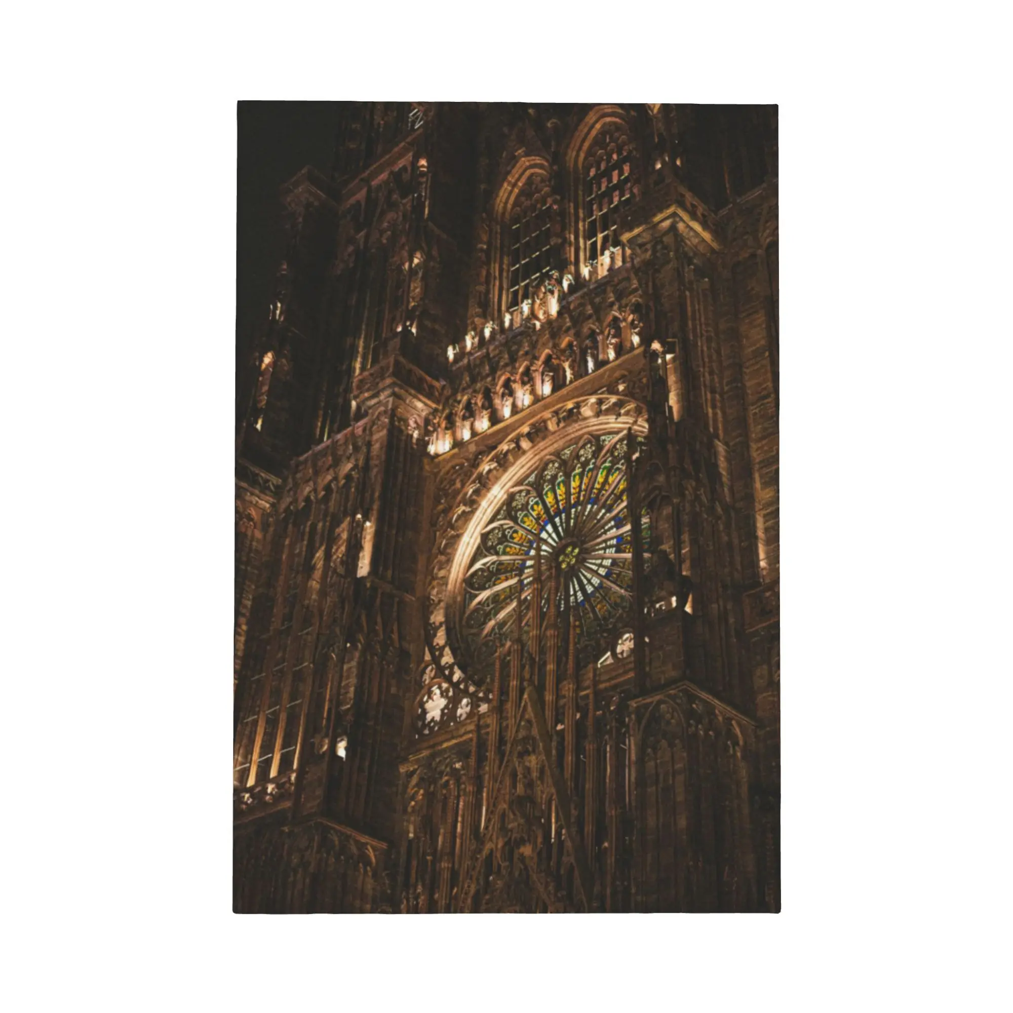 لوحة فنية جدارية من قماش كاتدرائية ستراسبورغ - طباعة الكنيسة القوطية المميزة لتزيين المنزل