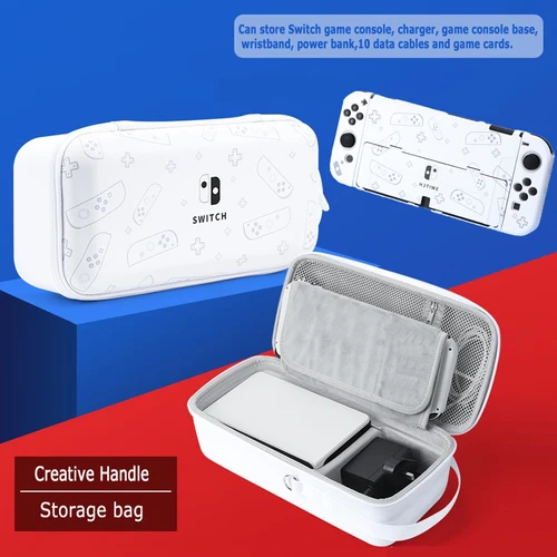 Imagen 2 del producto Estuche de viaje portátil para Nintendo Switch, bolsa de almacenamiento de transporte OLED, estuche protector de gran capacidad, bolsa de soporte