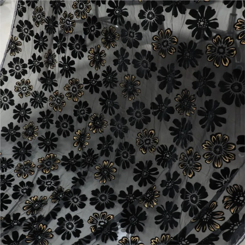 Woven velvet brocade velvety embossed burned and pressed fabric sleeping dress cheongsam