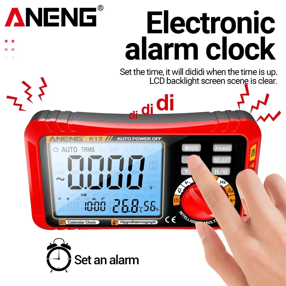 ANENG 612 Smart Digital Multimeters AC/DC Current Voltage Resistance Capacitance Professional Measurement Multimetro Test Tools