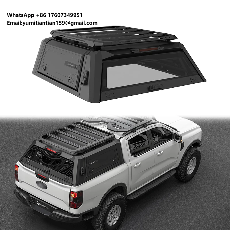 

Truck Bed Topper Truck Canopy Shell Pickup Bed Cover 4x4 Off-road Carbon Steel Canopies Canopy for Fod Ranger T9