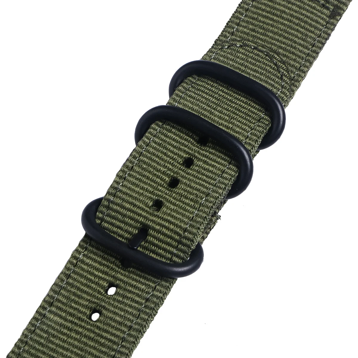 أشرطة ساعة من النايلون مقاس 24 ملم باللون الأخضر الداكن مع إبزيم أسود شديد التحمل وجيد التهوية وإكسسوار أنيق للتمرين والأنشطة الخارجية #3