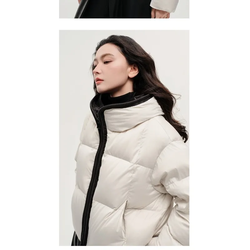 Female Winter Tops Coat Cotton-padded Clothes Hooded Thicken Retro Simple Comfortable Leisure Design Fashion Minority Versatile