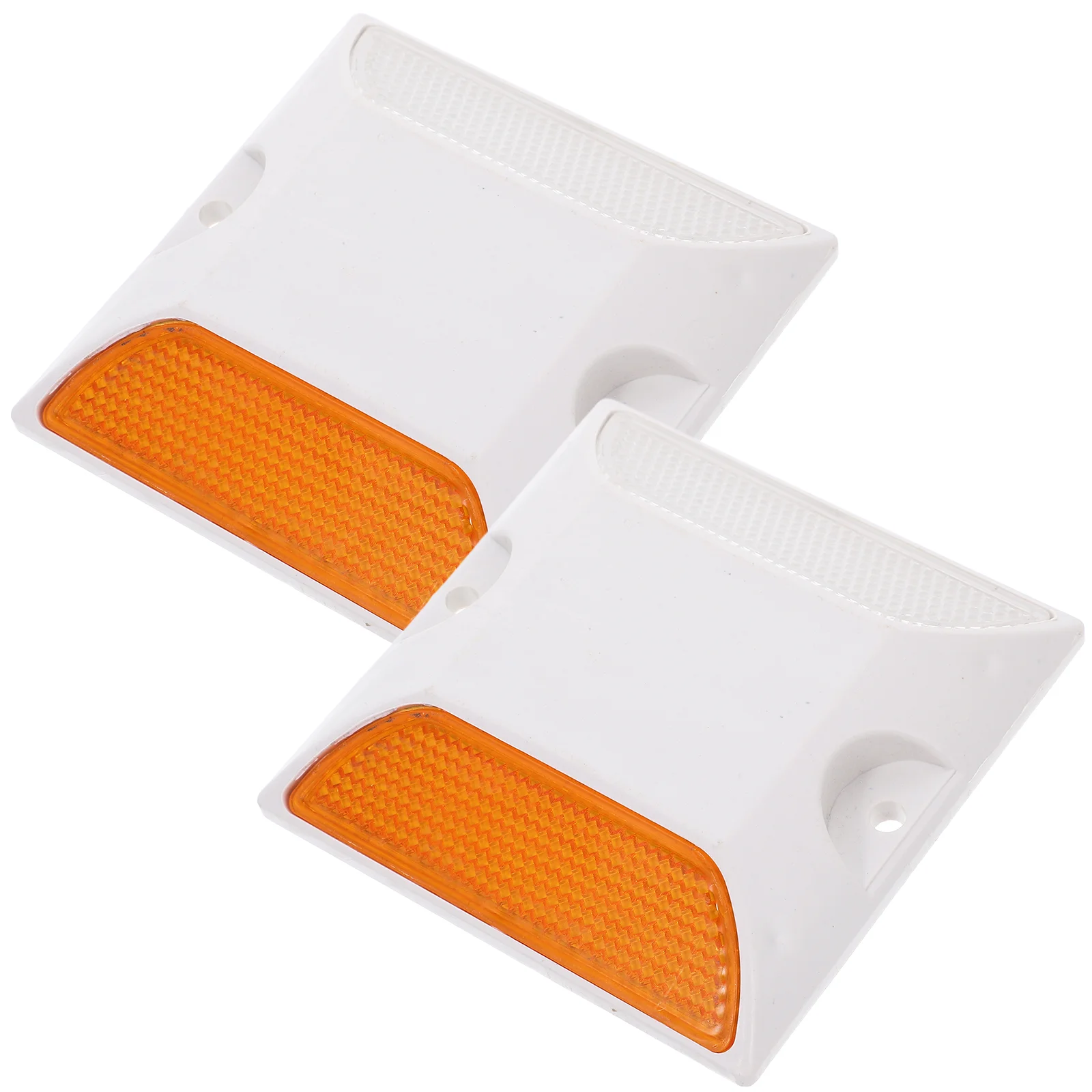 2 Pcs Double Sided Reflective Road Signs Pavement Plastic Automotive Trailer Reflectors
