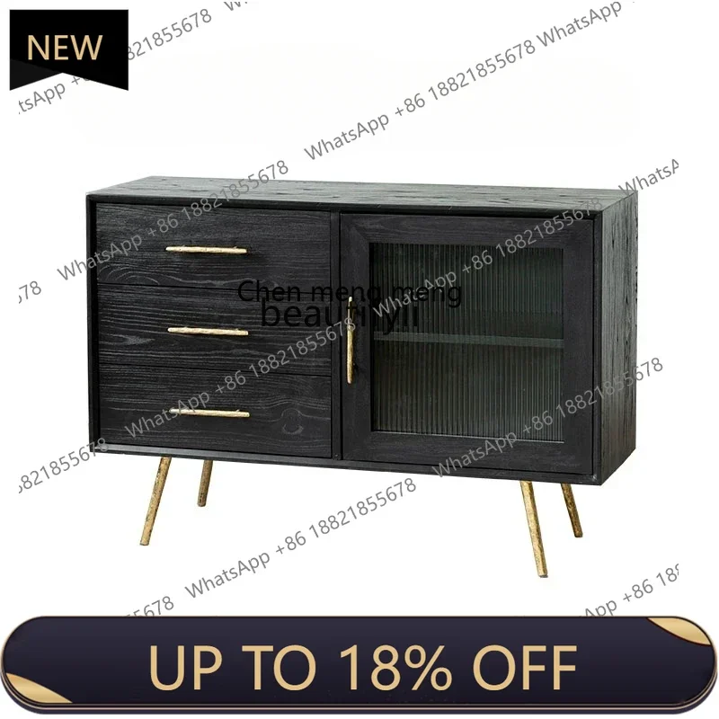 

P178 Nordic Solid Wood Living Room Storage Chest of Drawers Bedroom Drawer Storage Cabinet Modern Minimalist Sideboard Cabinet