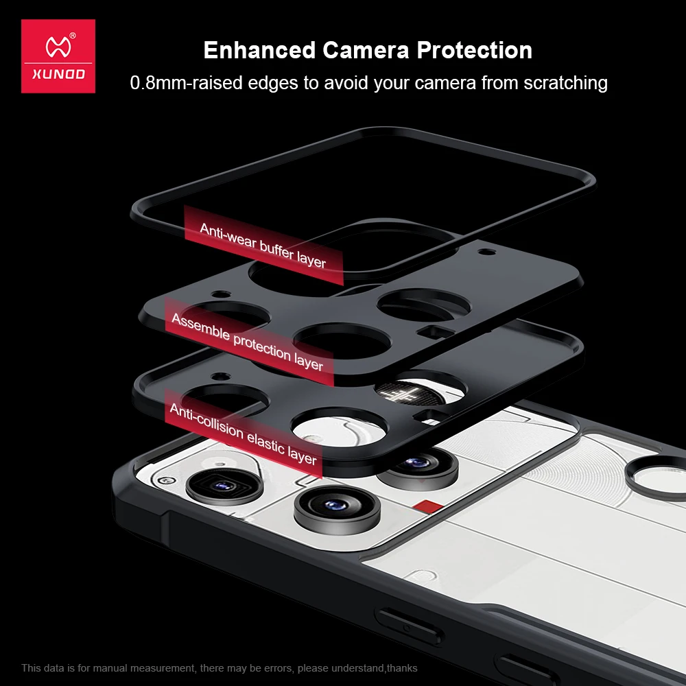 Xundd For Nothing Phone 3 Przezroczysta obudowa telefonu Odporny na wstrząsy bumper Ochronna obudowa na Nothing Phone 3A Luksusowa obudowa — zdjęcie produktu 4