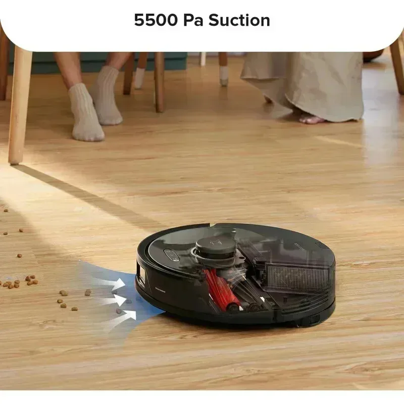 QZA4-roborock Q8 Max Robot Vacuum and Mop Cleaner,DuoRoller Brush,5500Pa Strong Suction,Lidar Navigation,Obstacle Avoidance,