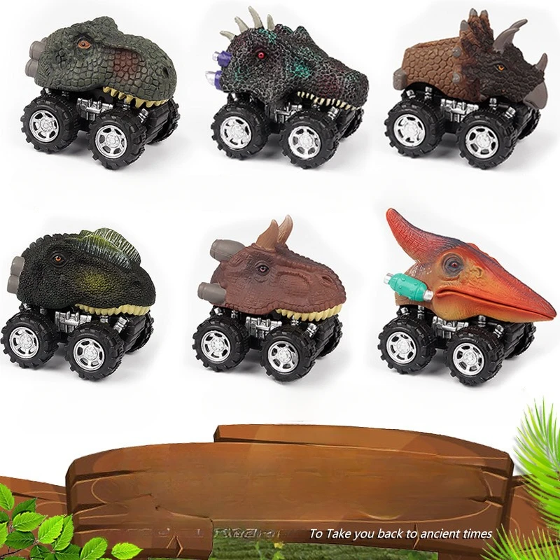 

Dinosaur Toy Pull Back Cars Realistic Dino Cars Mini Monster Truck With Big Tires Small Dinosaur Toys For Kids Gift