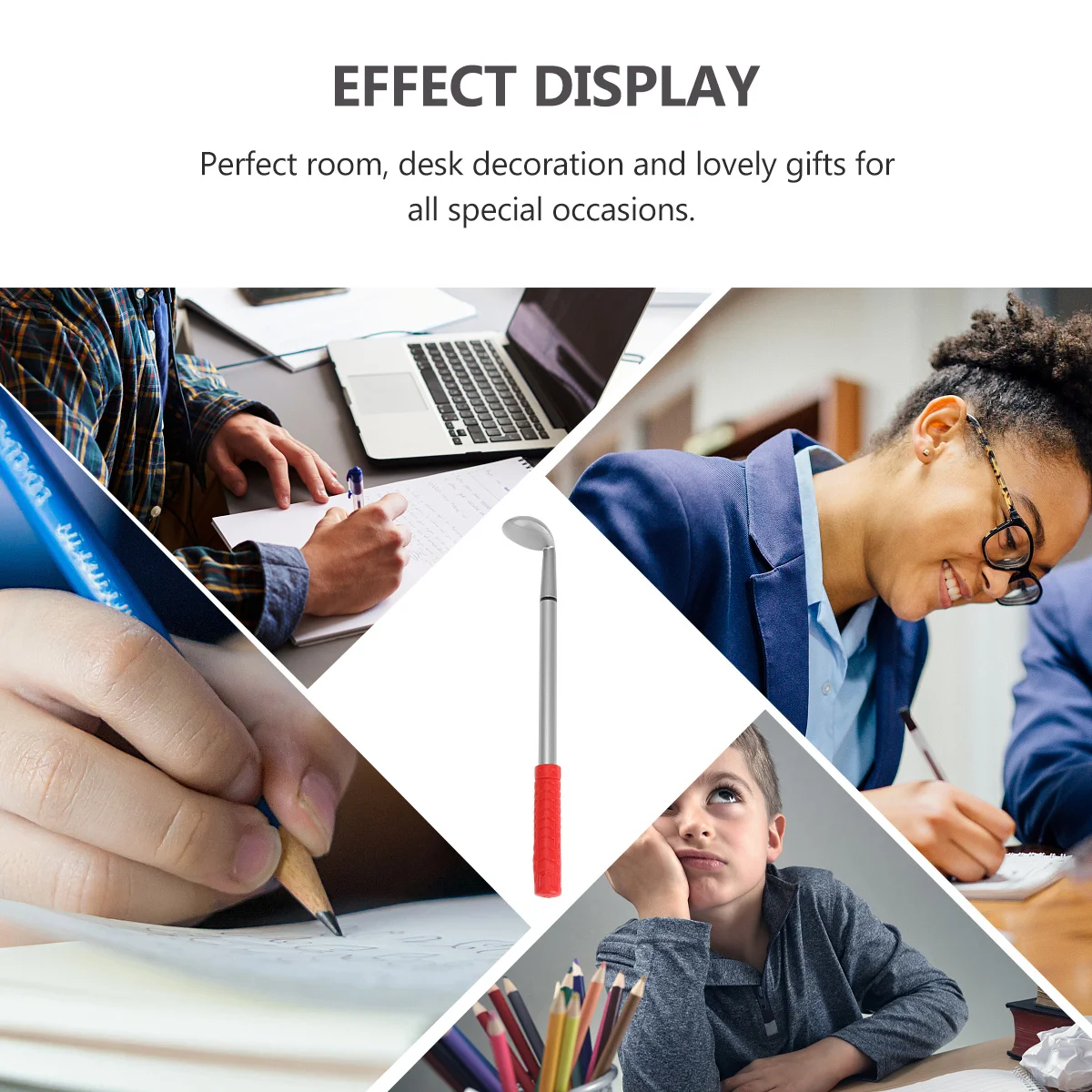 4 pcs Golf Putter Ballpoint Pen Alloy Metal Desktop Decorative Writing Instrument Mini Game Gift For Men Desk Accessory