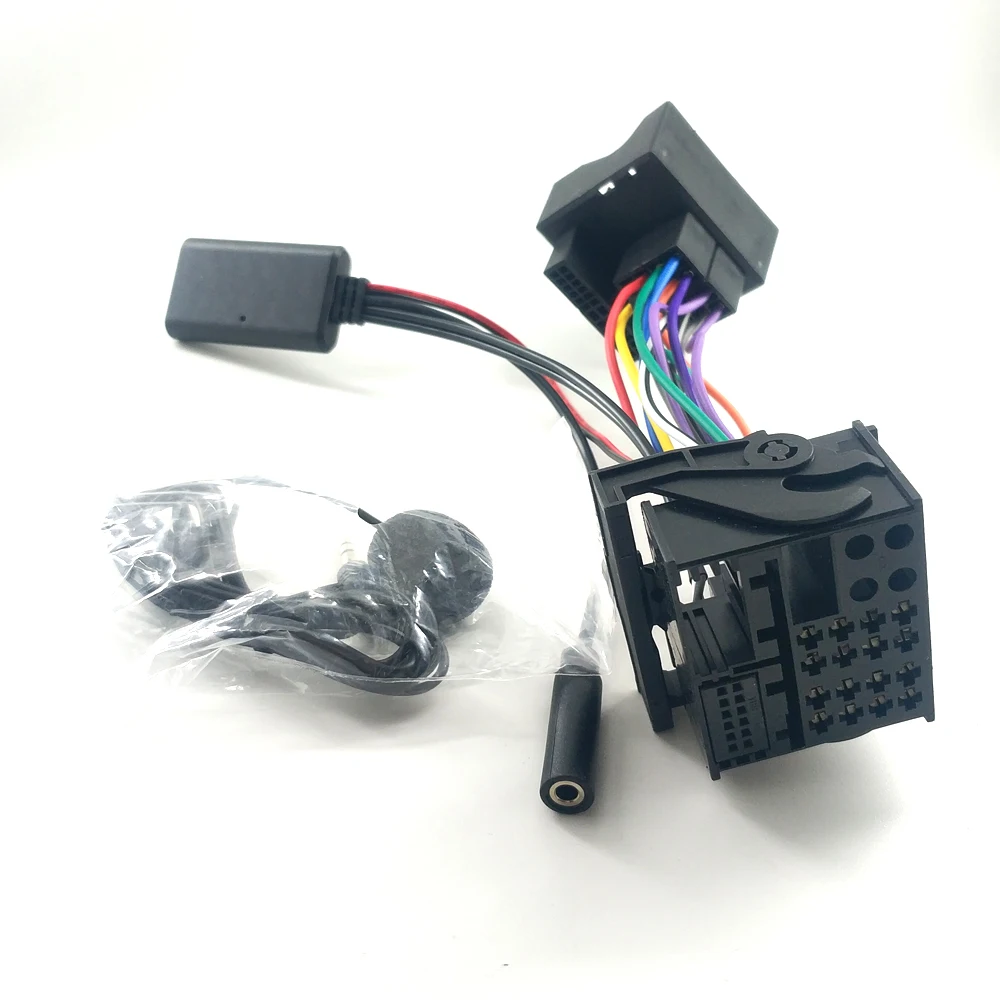 Biurlink For Citroen C2 C4 C5 for Peugeot RD4 Radio 12Pin Bluetooth AUX Adapter Harness Cable