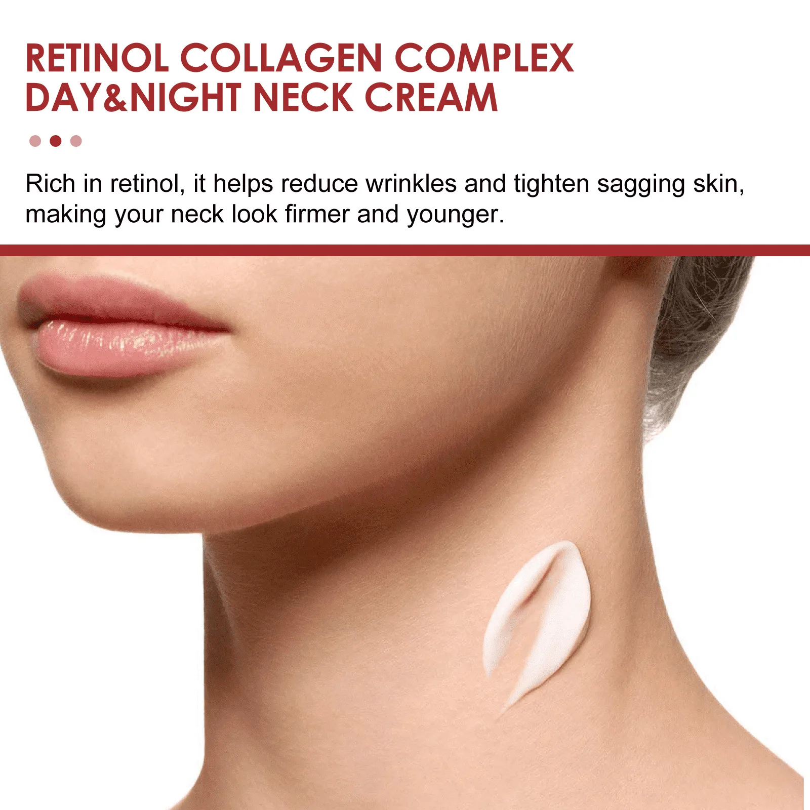 60G Retinol Nek Anti Rimpel Crème Lift Fade Nek Lijn Strakker Dubbele Kin Anti Veroudering Vochtinbrengende Crème Gezicht Huidverzorgingsproduct