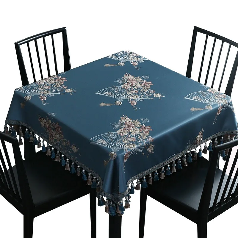 Chinese square tablecloth, light luxury square eight immortals square table household dining table fabric mahjong table cover
