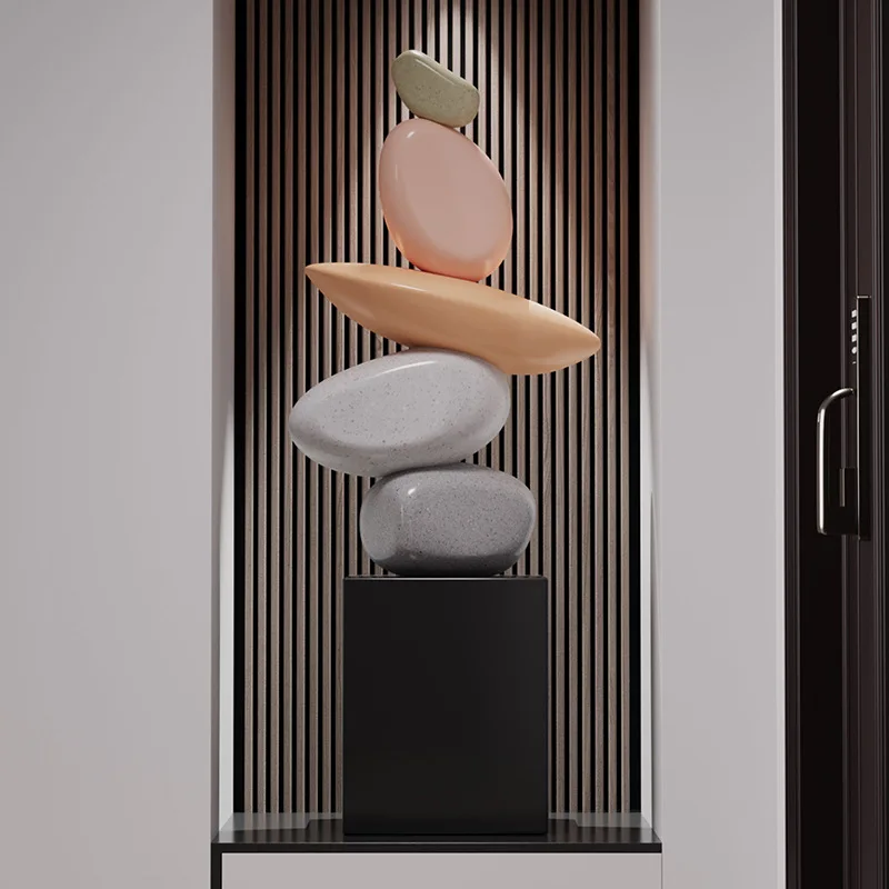 Creative design fashion stone to run modeling living room TV cabinet decoration ornament entrance resin decoration ornament