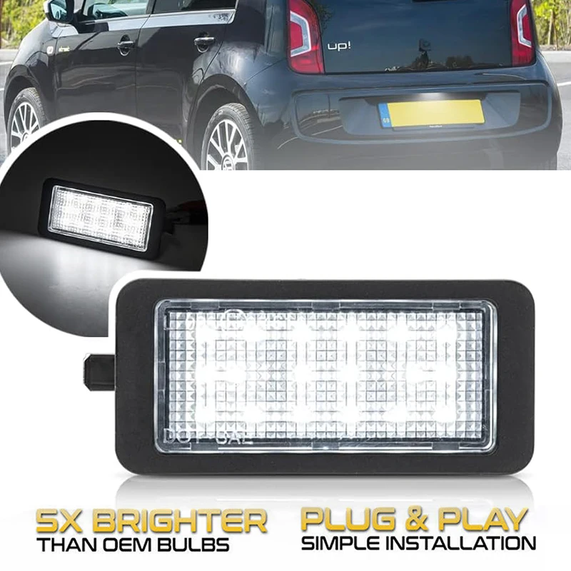 

1X LED Number Plate Light for VW Up! E-up! For Seat Mii e-Mii for Skod.a Citigo E-Citigo for Seat Ibiza IV 6J/6P LED Rear Lights