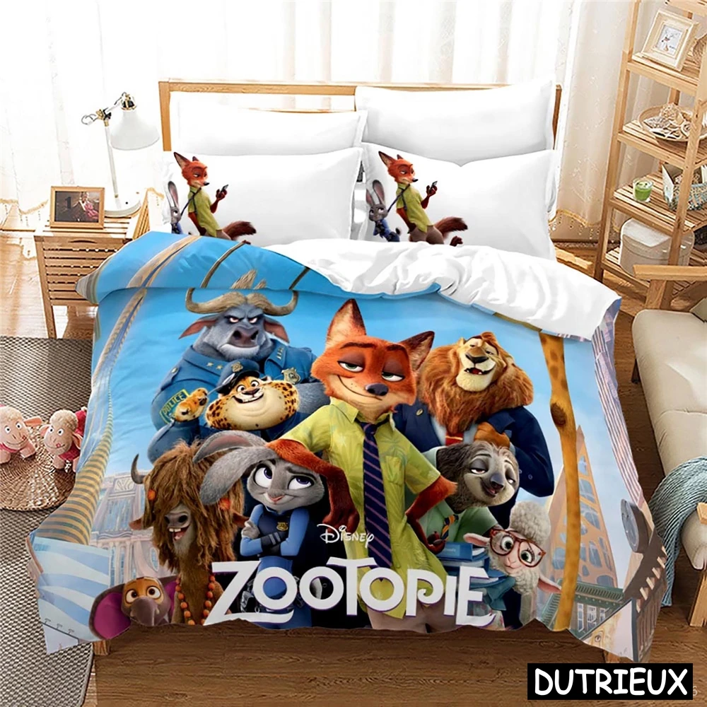 

Zootopia Zootropolis Disney Cartoon Duvet Cover Set Queen King Size 3d Bedding Set Quilt Cover With Pillowcase Set Home Textile