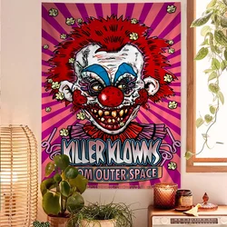 Killer Klowns from Space Anime Tapestry Wiszące Tarot Hippie Dywaniki ścienne Dorm Home Decor