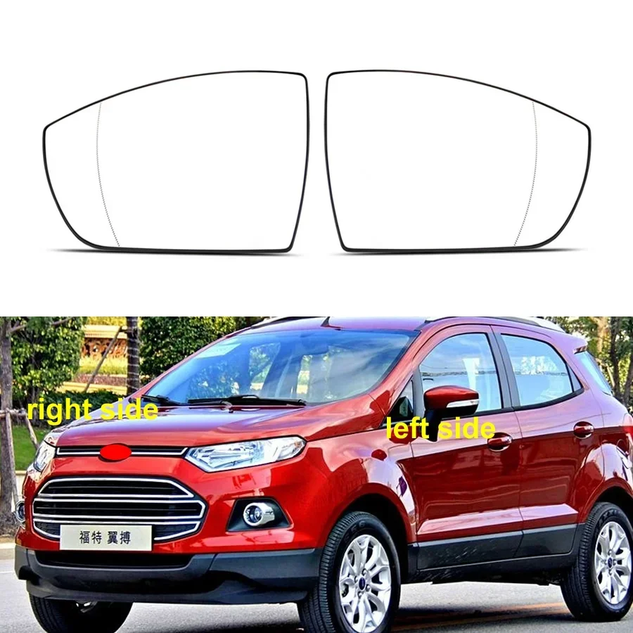 

For Ford Ecosport 2013 2014 2015 2016 - 2019 Car Accessories Exterior Mirrors Reflective Glass Lens Rearview Mirror Lenses 1PCS