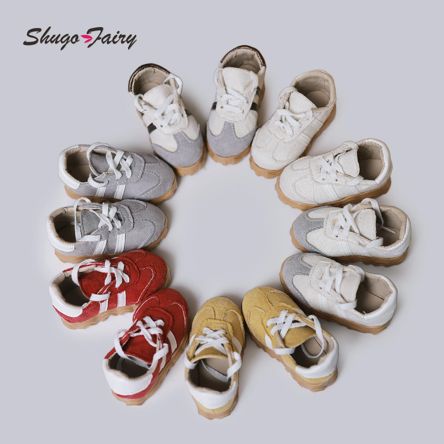 ShugaFairy 1/4 BJD Athletic Shoes Classic Retro Platform Sneakers Compatible with Luts Feet WX4-401 Premium Doll Shoe Collection