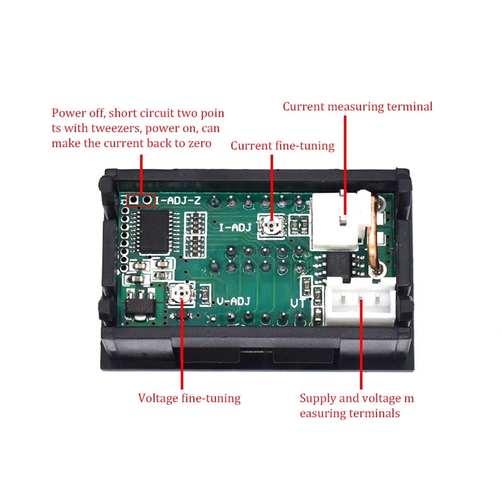 DC 0-100V 10A Digital Voltmeter Ammeter Dual Display Voltage Detector Current Meter Panel Amp Volt Gauge 0.28\