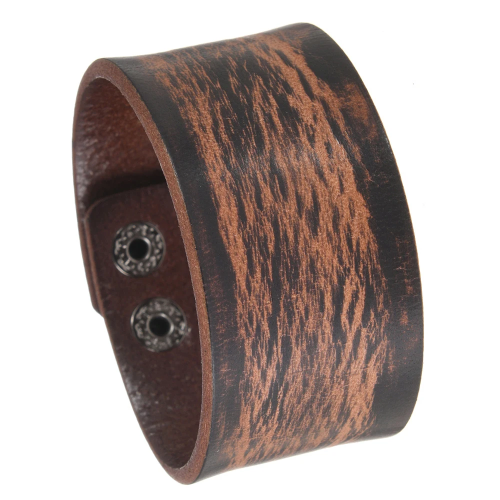 Distressed New Vintage Punk Unisex Cowhide Bracelet - Hip Hop Accessory