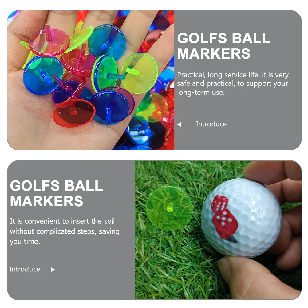 

150 Pcs Golf Ball Marker Round Accessories Funny Markers for Position Lightweight
