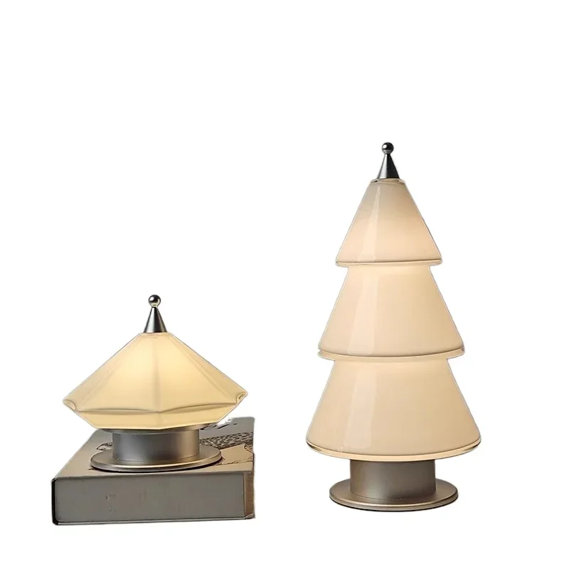 

Medieval Cream Wind Touch Switch Dimmable Ambient Light Masonry Christmas Tree