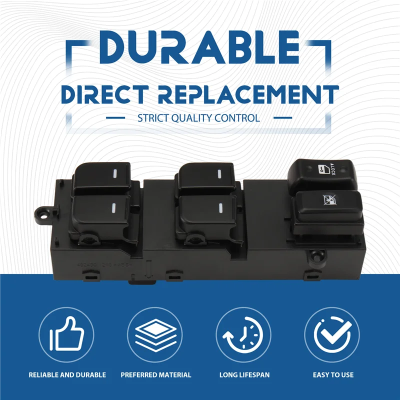 【BRILLIANT 】For KIA SOUL 2010-2013 Compatible Front Left Power Window Control Switch 93570-2X100 Window Glass Lift Button 935702