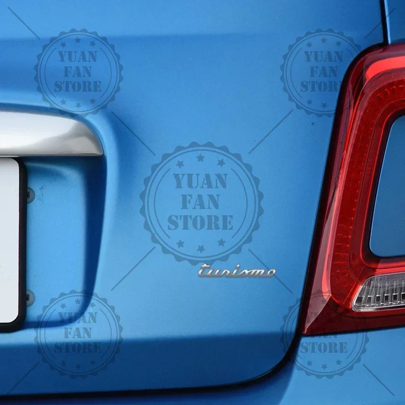 OK 595 Turismo Emblem Car Styling 3D Sticker Metal LOGO Badge For Fiat Abarth 500 Bravo Punto Panda Stilo 500X 695 Body Decorati