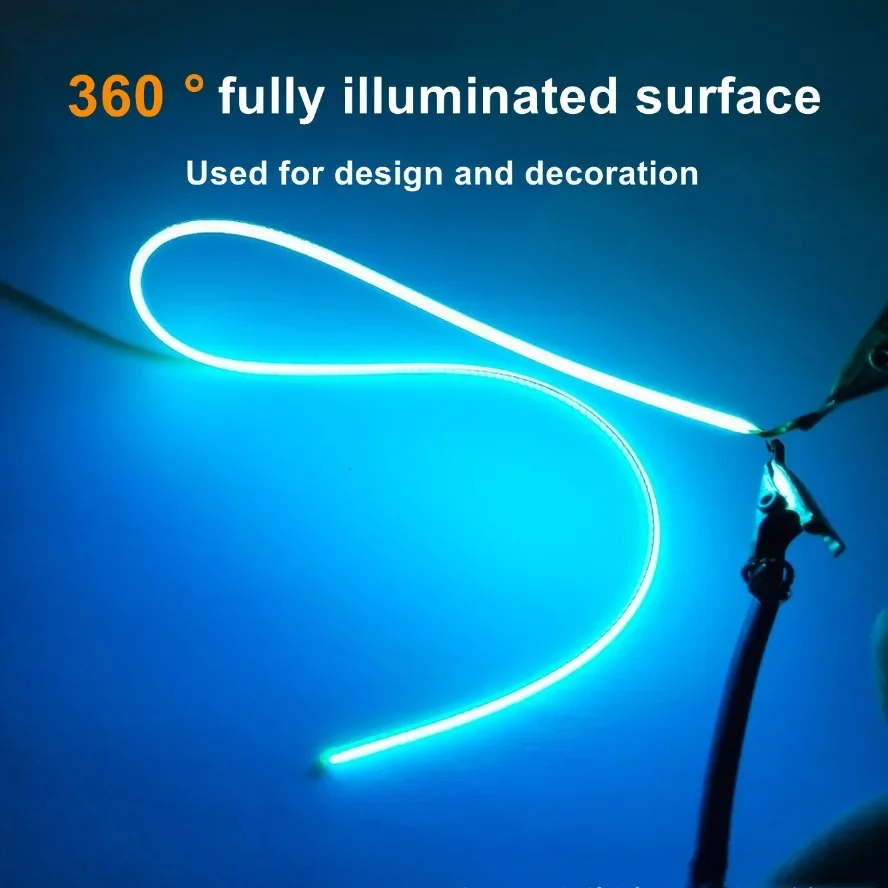 10PCS LED Same End Filament Flexible Ultra Slim 3V Spiral Bulb Retro Edison Bulb Lamp Parts Diode Lighting Strip Decoration