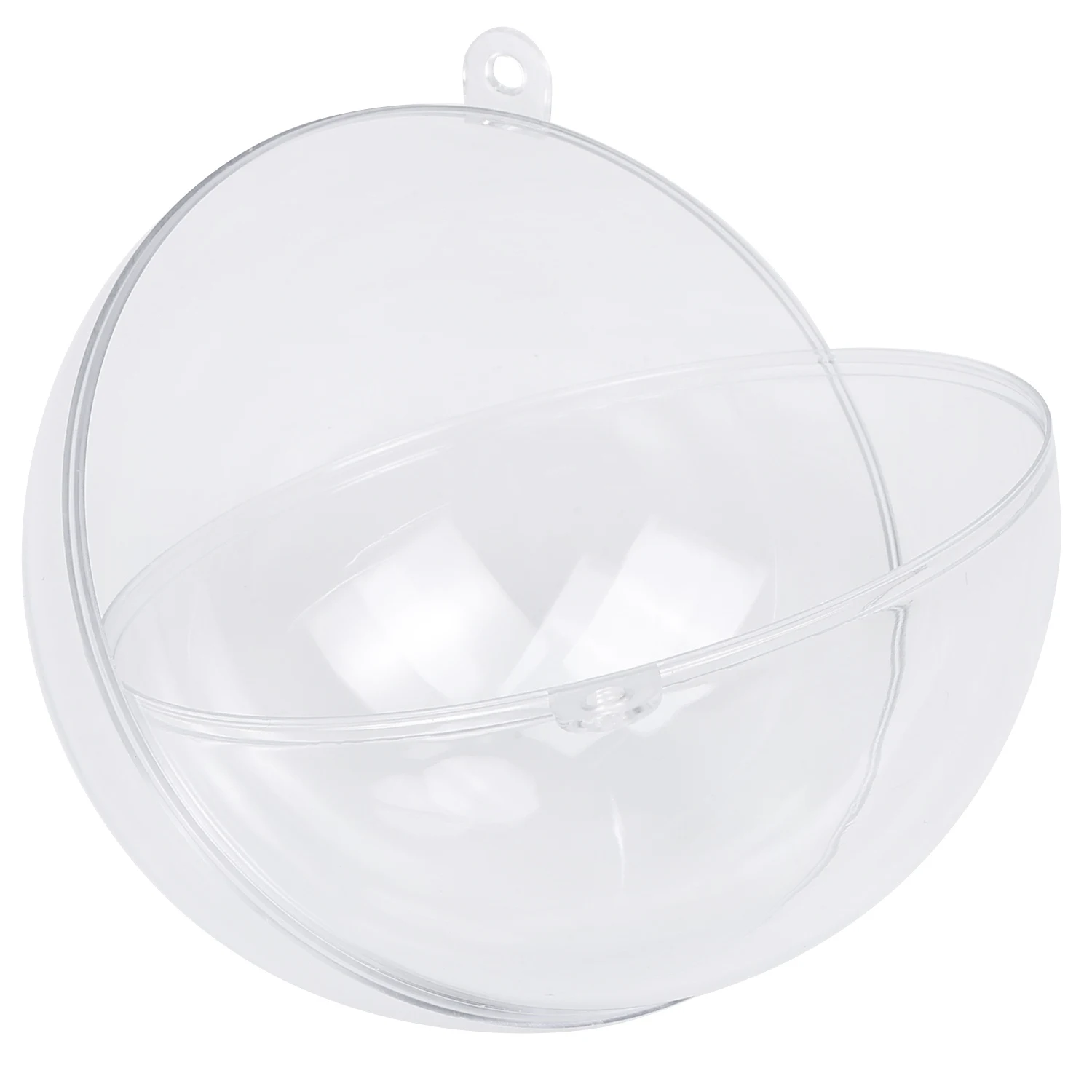 Adorno transparente de plástico para decoración de Navidad y boda, suministros para fiestas, 10Cm, 1 unidad