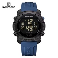 NAVIFORCE 7104 Sports Fashion Men's Electronic Watch Calendar Luminous Waterproof Silicone Strap Simple Digital Watches for Man
