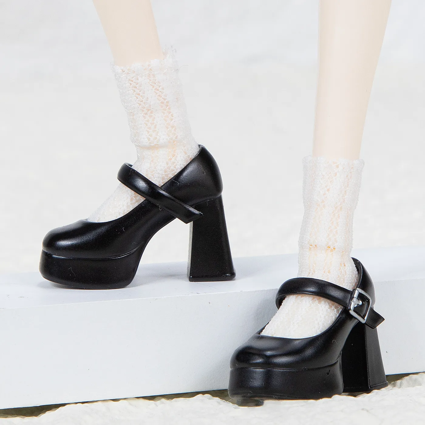 3.1cm*1.1cm Blyth Doll Mary Jane Pumps Shoes 1/6 Bjd Doll Plastic Shoes Toy Accessories For Ob22 Ob24 1/6 Azone P20 Body view 4