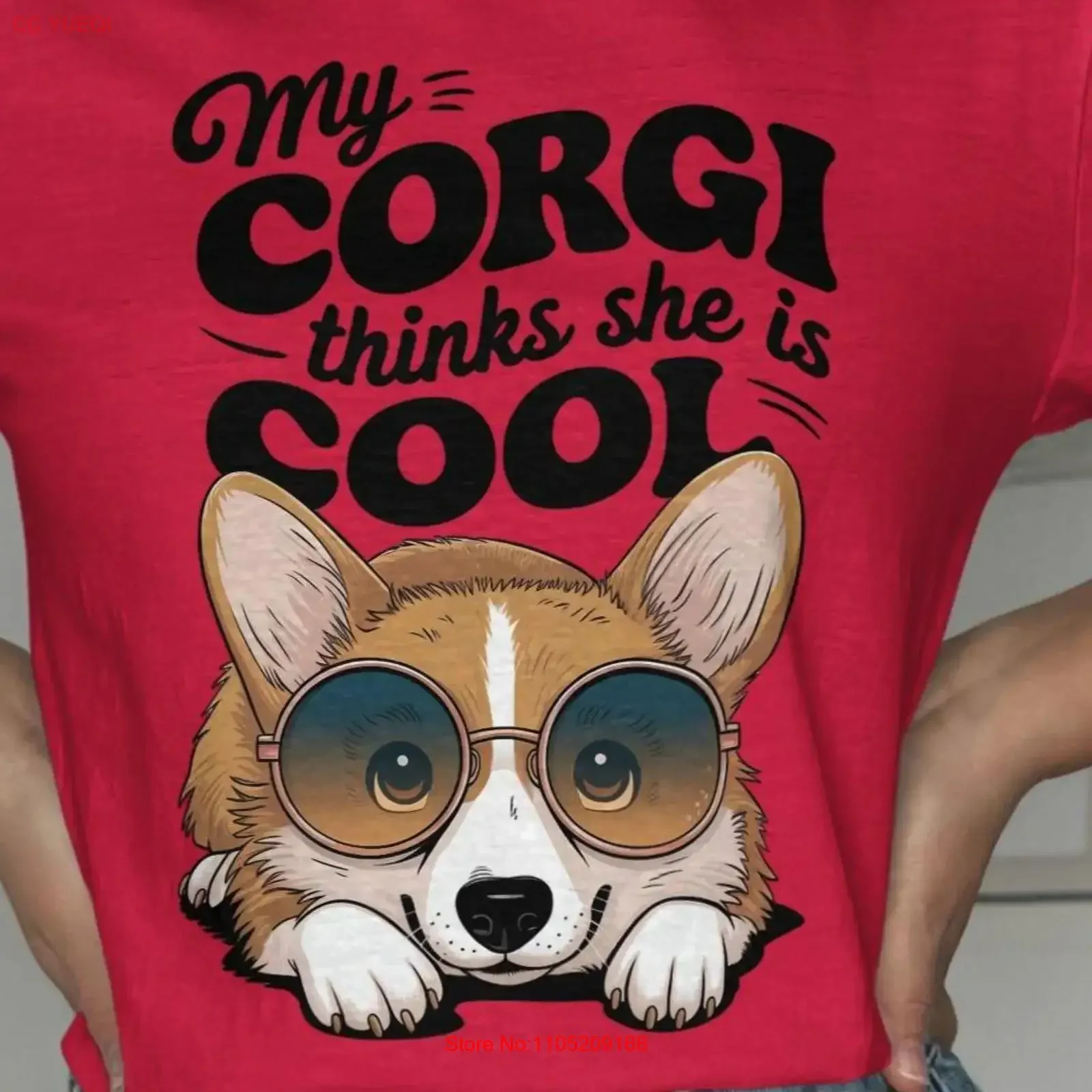 لطيف فصيل كورجي تي شيرت متعة الكرتون الكلب عاشق فكرة بارد الحيوانات الأليفة الملابس عارضة روح الدعابة خمر غسلها تنوعا الأزياء