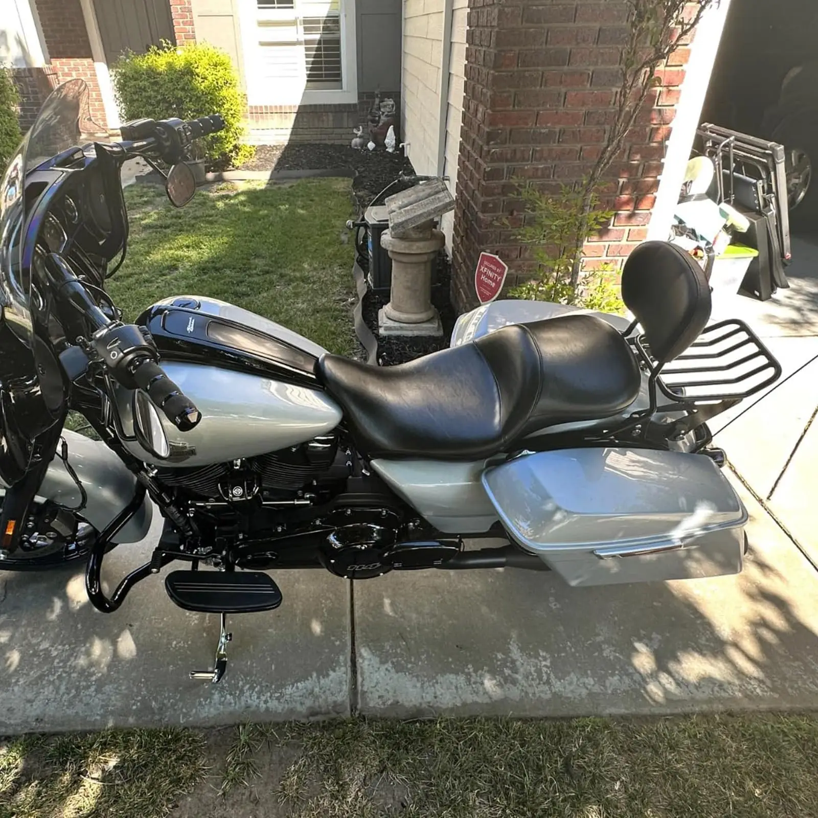 Two-Up Luggage Rack Motorcycle Rear Mounting Rack for Harley Touring Models 2009-2024 Street Glide Road Glide Road King