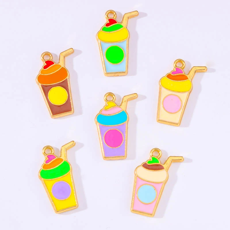20 Stuks 10*19mm Legering Emaille Druipende Rode Wijnglas Hanger Party Fashion Charms voor Sieraden Maken DIY ketting Oorbellen Geschenken