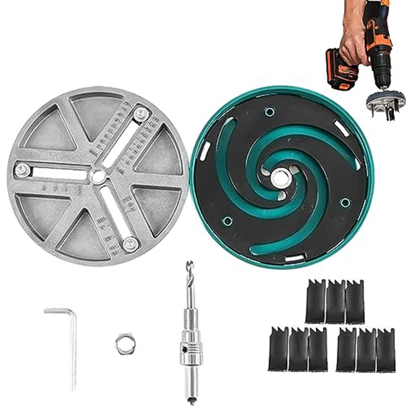 

Регулируемый инструмент для сверления, регулируемая перфорированная пила, диаметр пилы 45-130 мм с битами и 9 лезвиями, простой в использовании