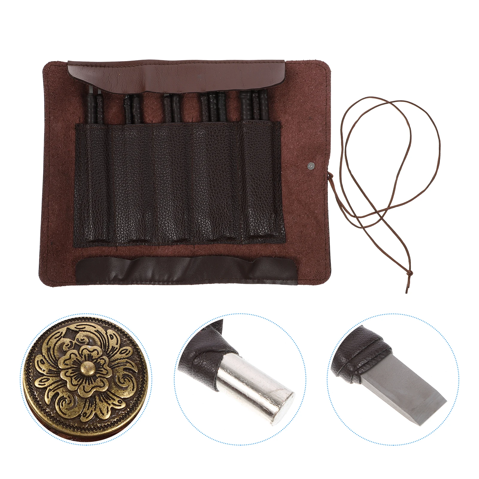 

12 Pcs Seal Carving Tools Wood Engraving Hand Woodworking Woodcarving Knife