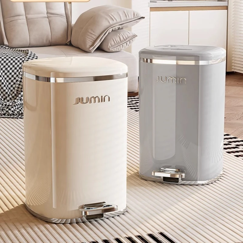 

Light Luxury High-end Waste Bins Large Household Foot-stepped Plastic Storage Waste Bins Living Room Kitchen Home Basurero JTW