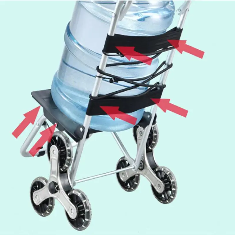 All Terrain Stair Climbing Cart 접이식 카트  Hand Truck with Bungee Cord Portable Folding Cart for Upstairs Cargo with Bag 캠핑카트 New