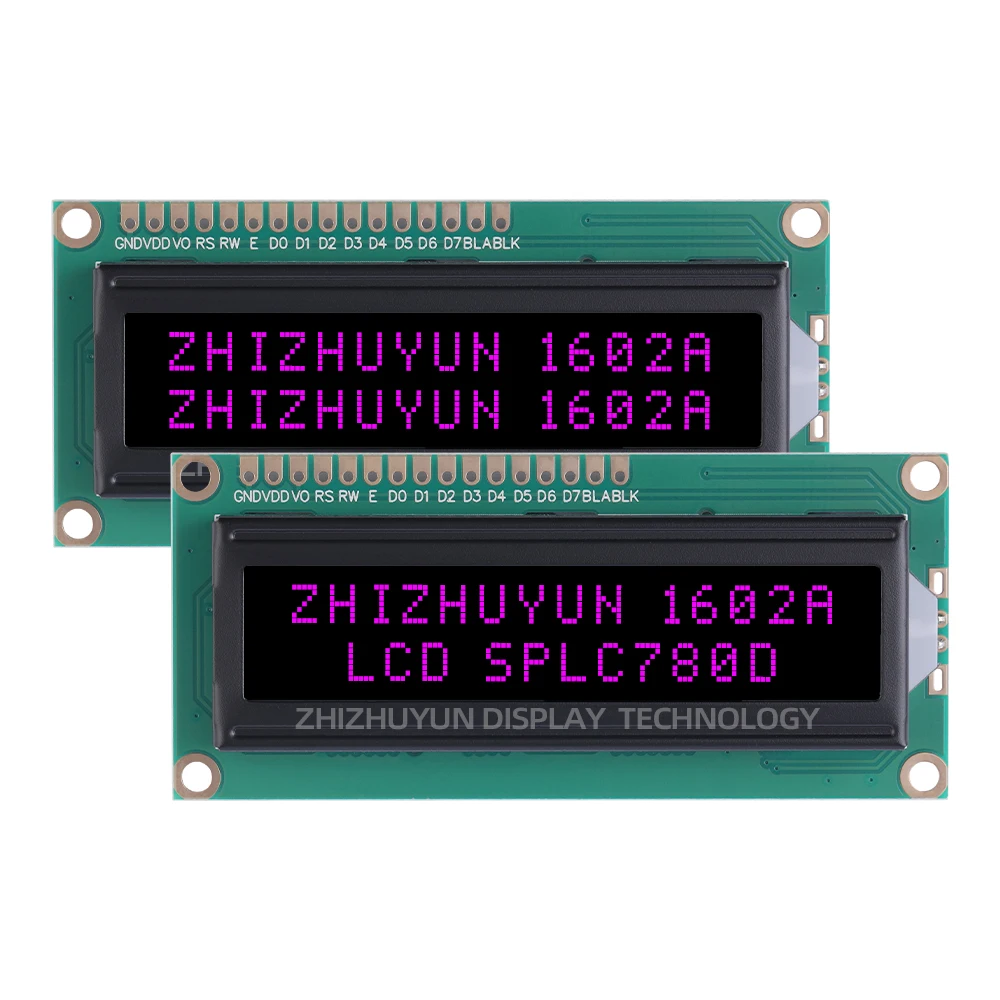 Spot Goods BTN Black Film Green Letter 5V 1602A English LCD Screen With High Brightness Controller SPLC780D Quality Assurance