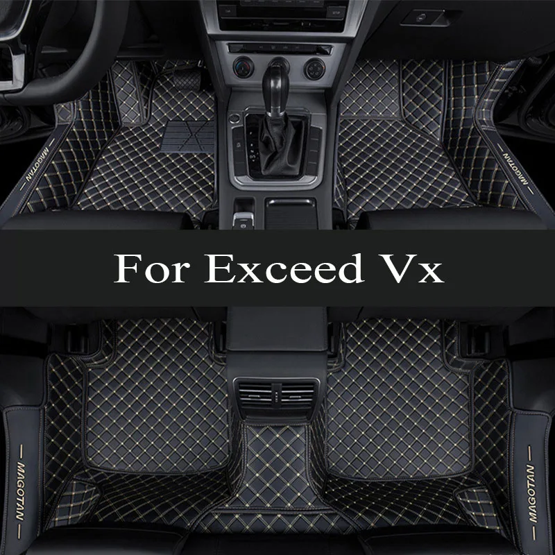 

Car Floor Mat For Exceed Vx 2021 2022 2023 5 Seats Custom Leather Foot Pad Waterproof Carpet Luxury Full Set Auto trunk mat