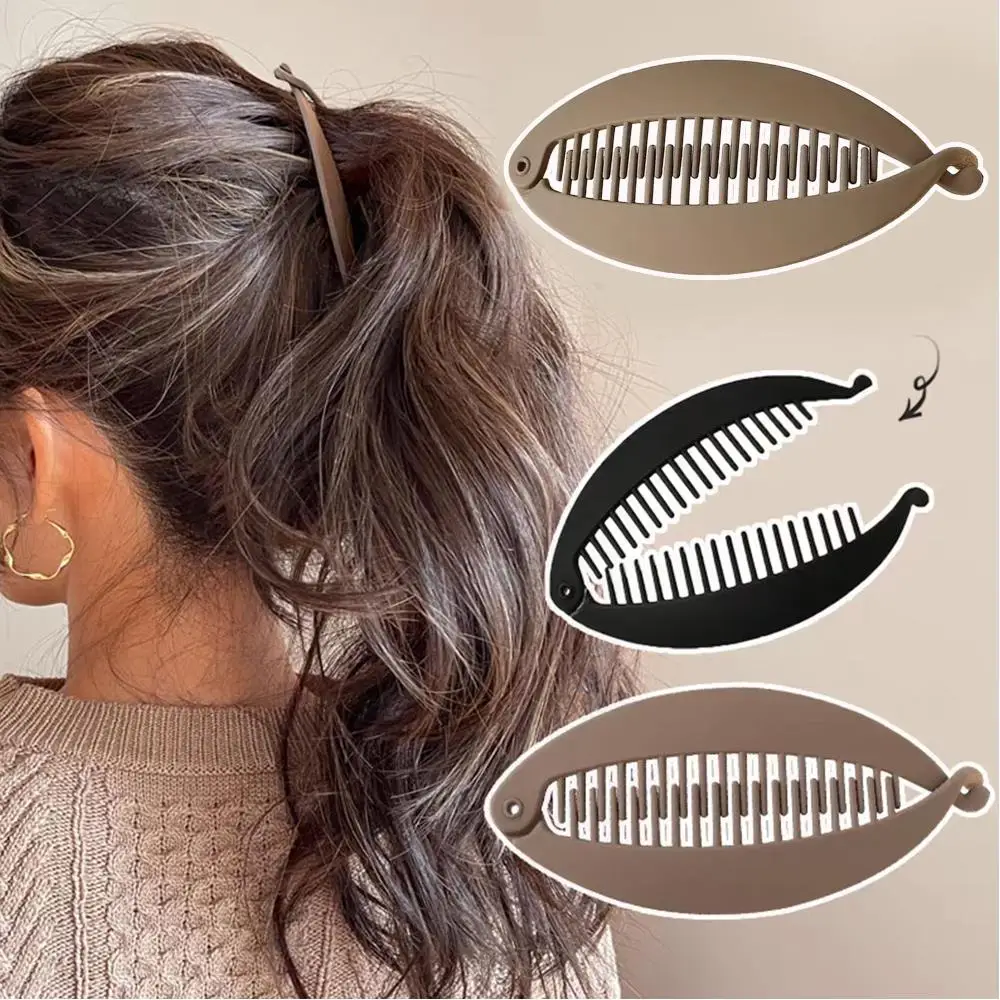 

Матовые заколки для волос в форме рыбы, женский держатель для хвоста, украшения для волос, акриловые заколки-бананы, заколки для волос, повязка на голову, заколки для волос