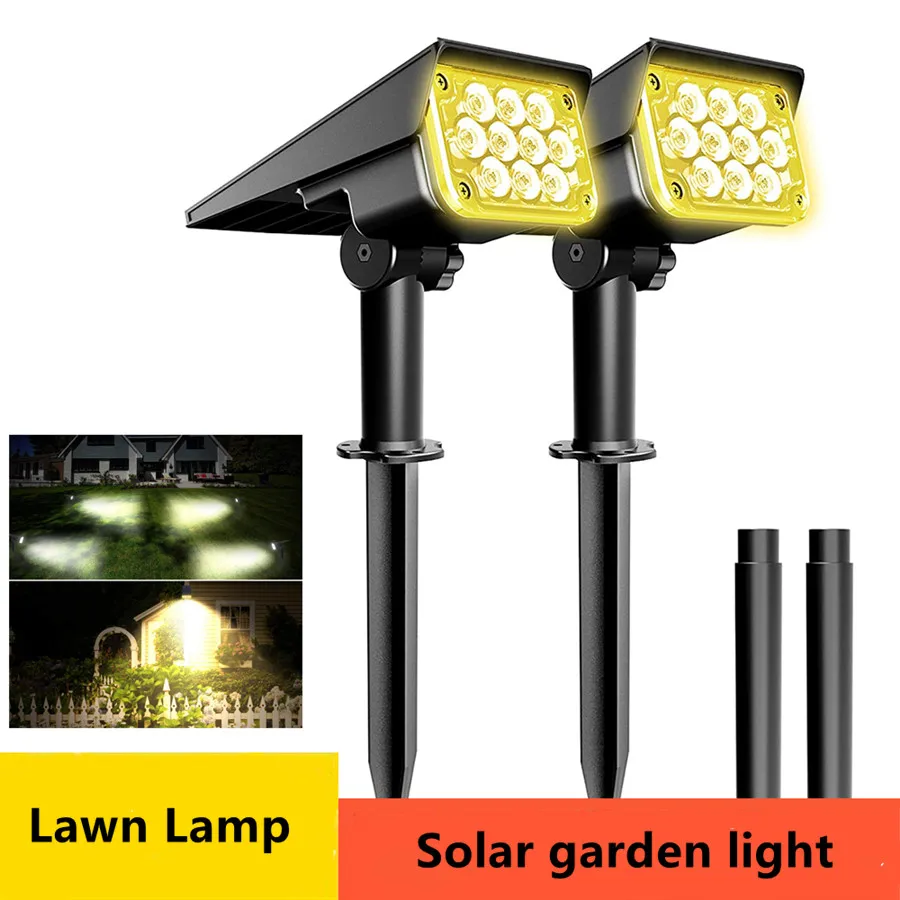 20LED projecteurs solaires étanche lumière de jardin solaire Super lumineux paysage pelouse lampes murales extérieures pour la décoration de Patio